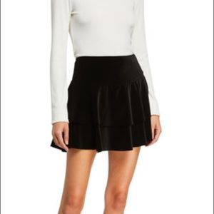 Alice and Olivia Paloma Velvet Skirt